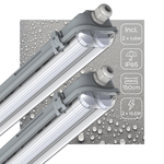 2 PACK - LED's Light Dubbele LED TL lamp 150 cm - compleet met LED buizen - Binnen en buiten - 6120 lm - 2x16.5W - 4000K LED.nl