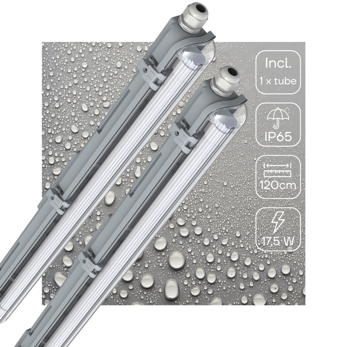 2 PACK - LED's Light LED TL armatuur 120 cm compleet met LED TL buis - 2160lm LED.nl