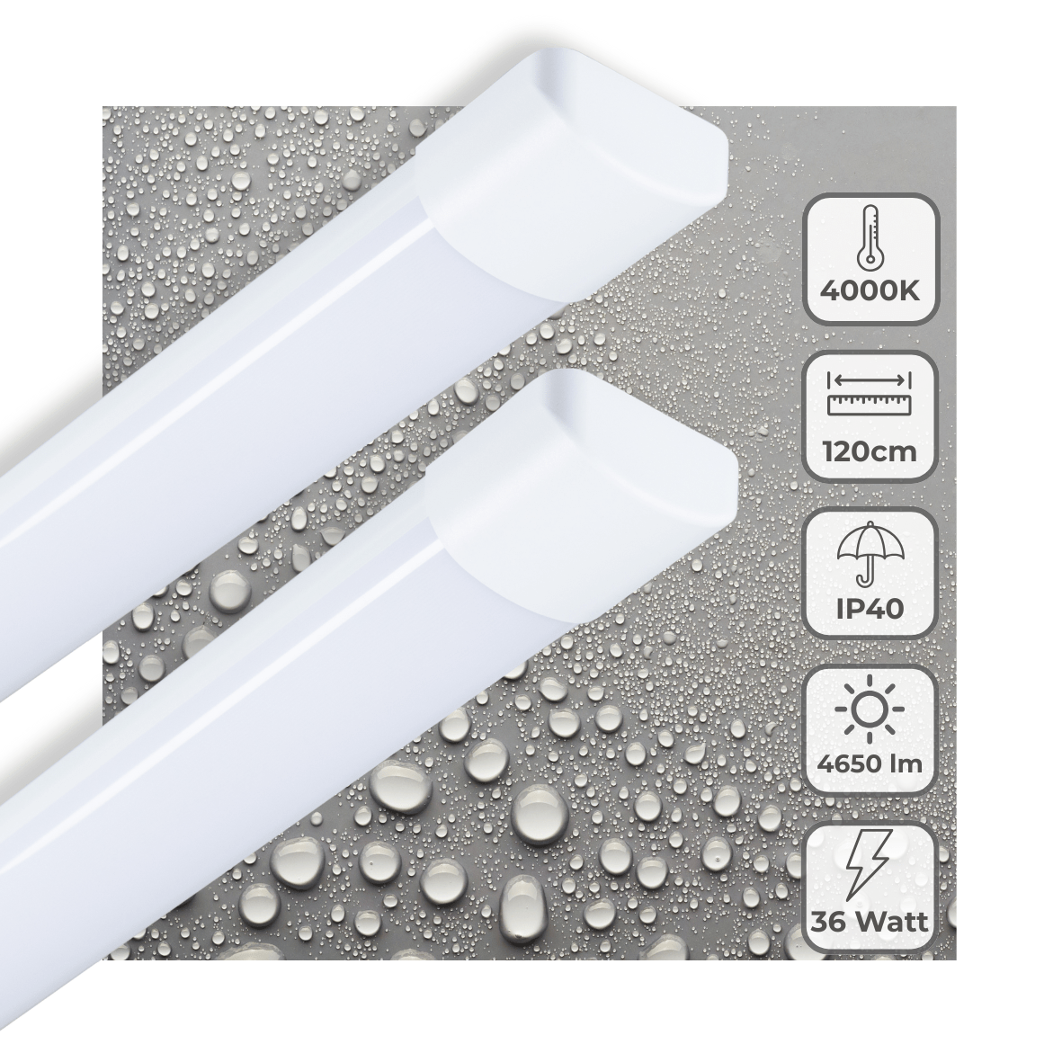 2 PACK LED's Light LED TL lamp 120 cm voor binnen - Complete LED TL verlichting - 4650 lm TL verlichting LED.nl