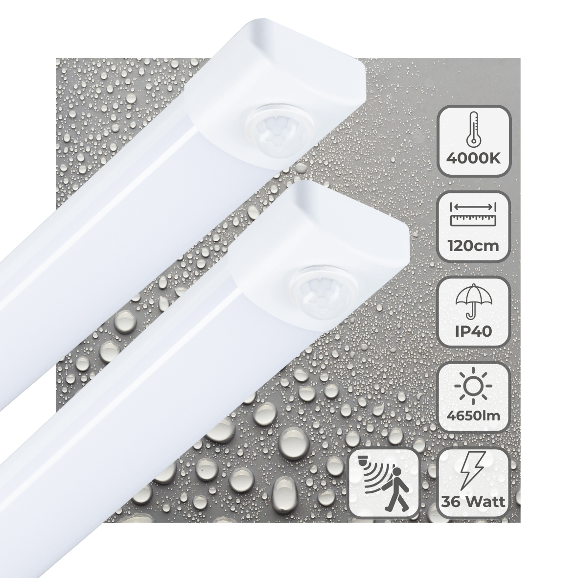 2 PACK - LED's Light LED TL lamp met sensor 120 cm - Bewegingssensor en bewegingsdetectie - 4650 lm TL verlichting LED.nl