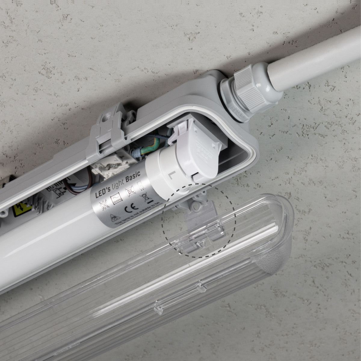 LED's Light LED TL armatuur 60 cm compleet met LED TL buis - 1080lm - 9W - 4000K TL verlichting LED.nl