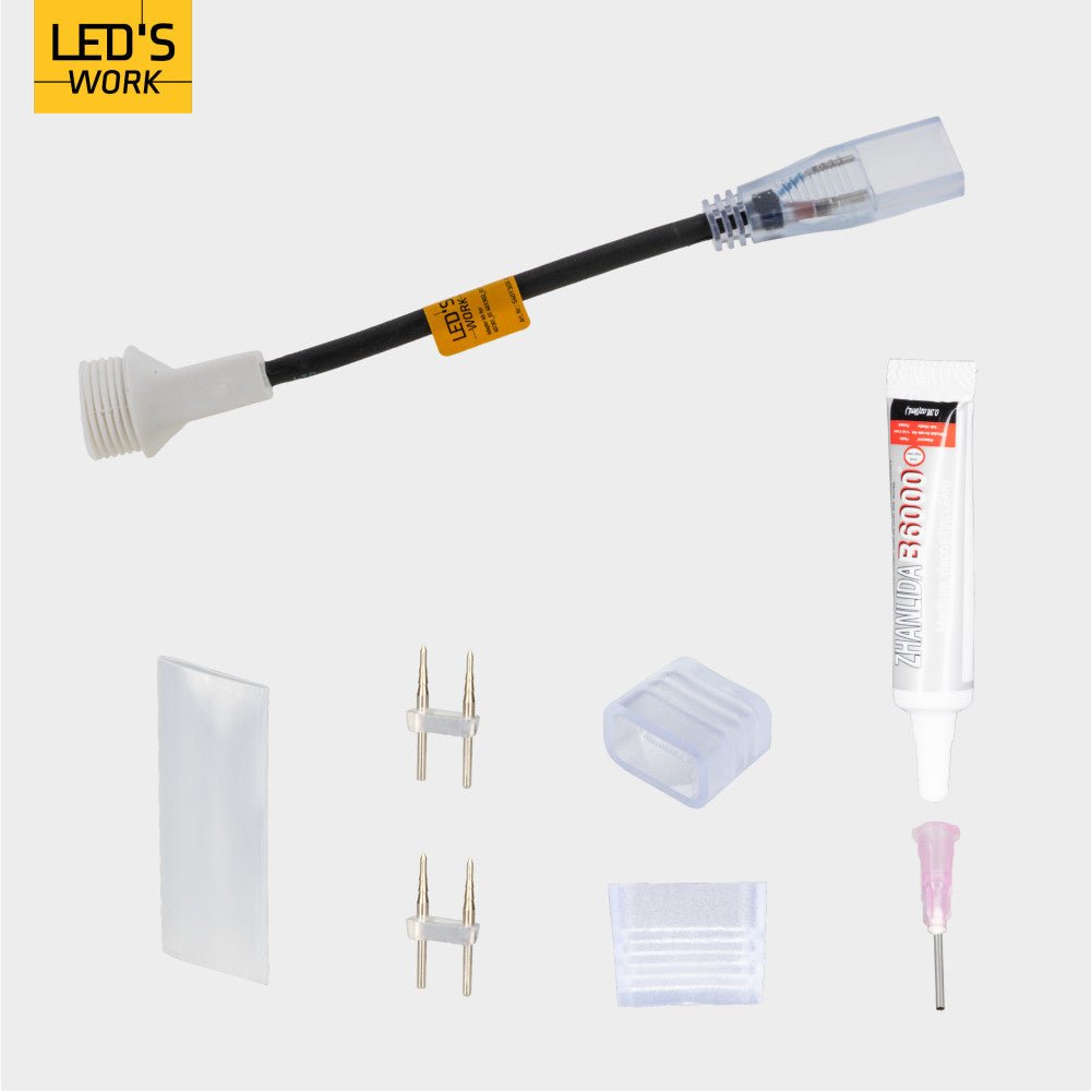 Accessoire - Aansluitkit - 150mm 280mm 20mm - Zwart LED.nl