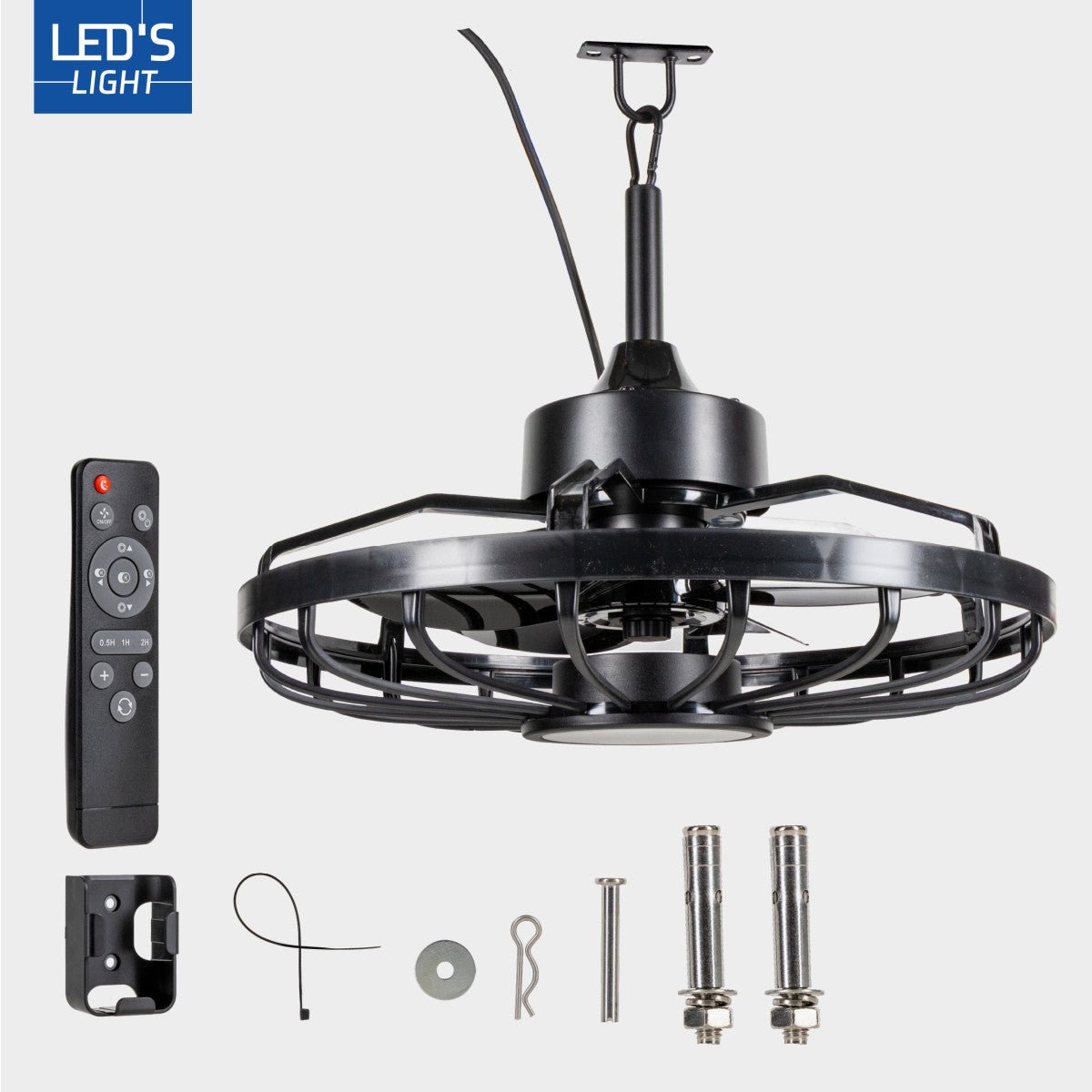 All-weather plafondlamp met ventilator – Ideaal voor veranda/overkapping en buiten/binnen ruimtes Plafondventilatoren LED.nl