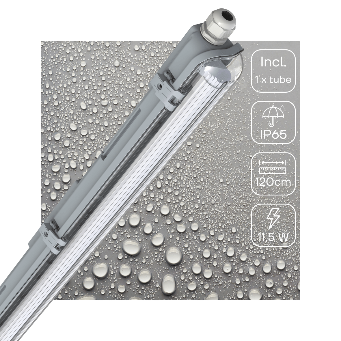 LED's Light Complete LED TL lamp met LED buis 120 cm - Binnen en buiten - 2130 lm - 1x11,5W - 4000K - High Efficiency - Energie Label B TL verlichting LED.nl