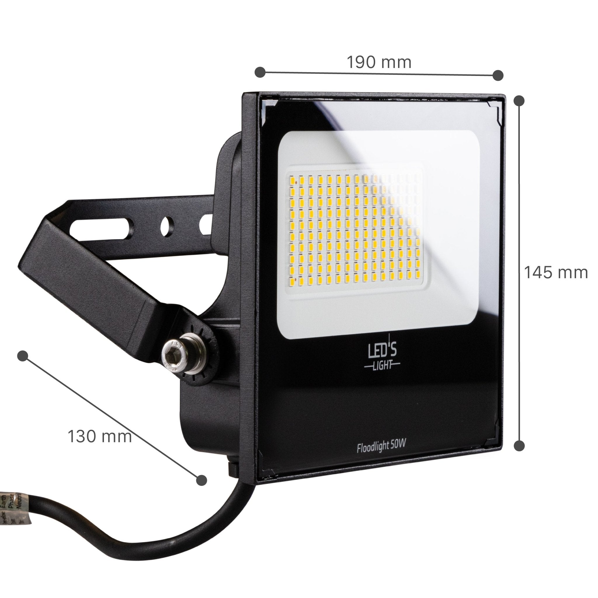 LED's Light Floodlight 8000 - Waterbestendig en Kantelbaar - 50W Schijnwerpers LED.nl