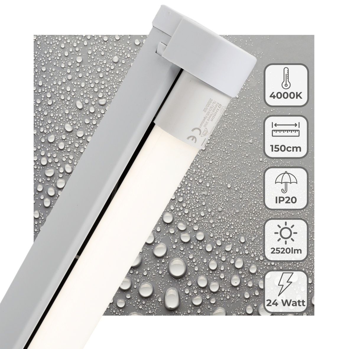 LED's Light LED licht balk 150 cm voor binnen - Armatuur inclusief LED TL buis - 2520 lm TL verlichting LED.nl