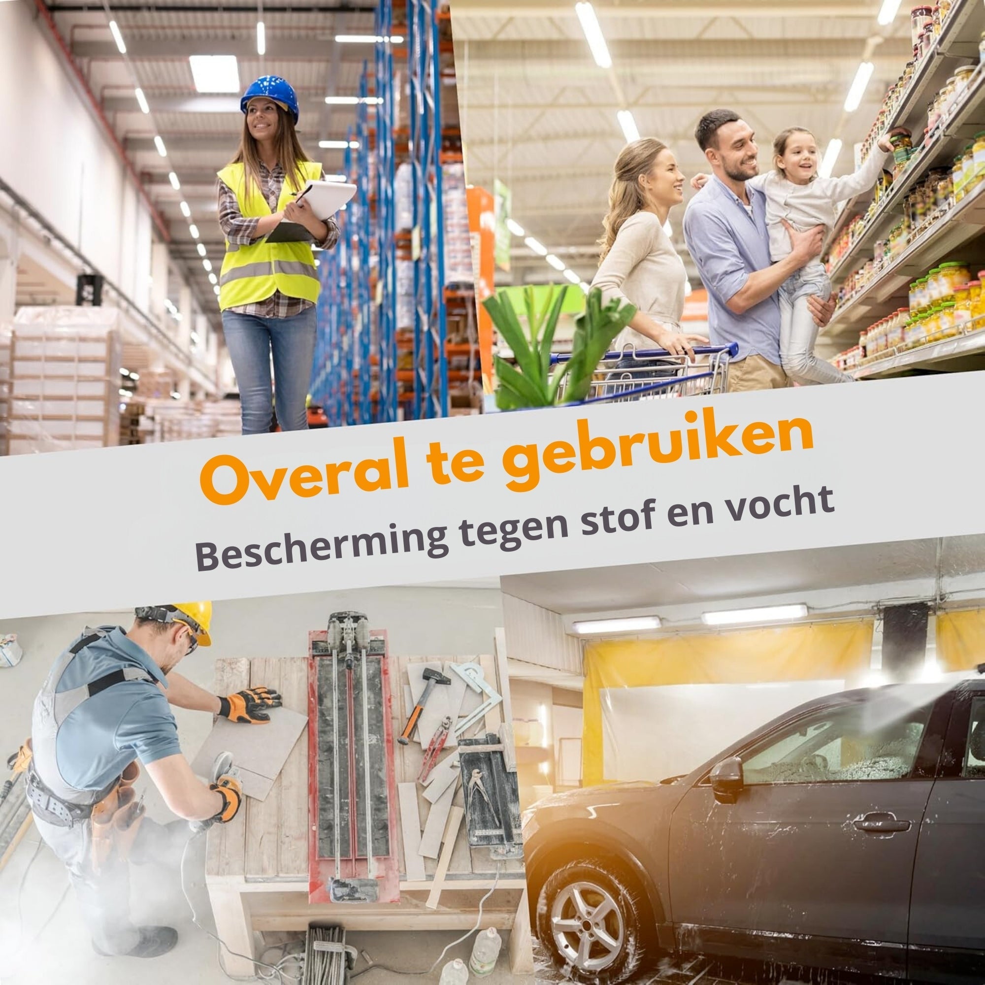 4 PACK - LED's Light LED TL lamp compleet - Koppelbaar tot 10 lampen - Waterdicht - 36W, 120cm, 4320lm 4000K - IP65 IK08 TL verlichting LED.nl