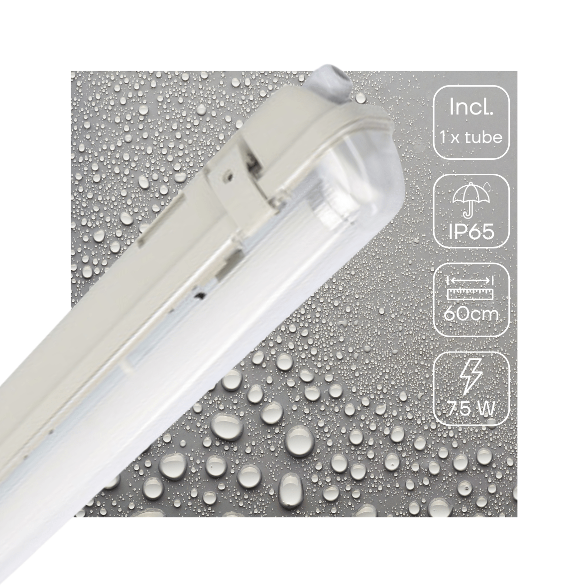 LED's Light LED TL verlichting met sensor 60 cm - Bewegingssensor en nachtsensor - Waterdicht - 1100 lm TL verlichting LED.nl