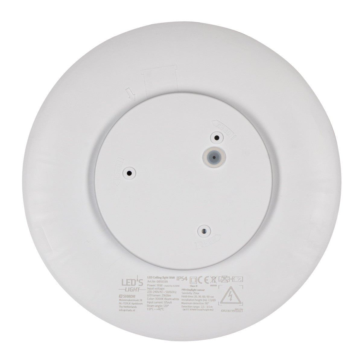 LED's Light Plafondlamp met Sensor 2100 - Bewegingsdetectie - 18W - Ø 30 cm Plafondlampen LED.nl