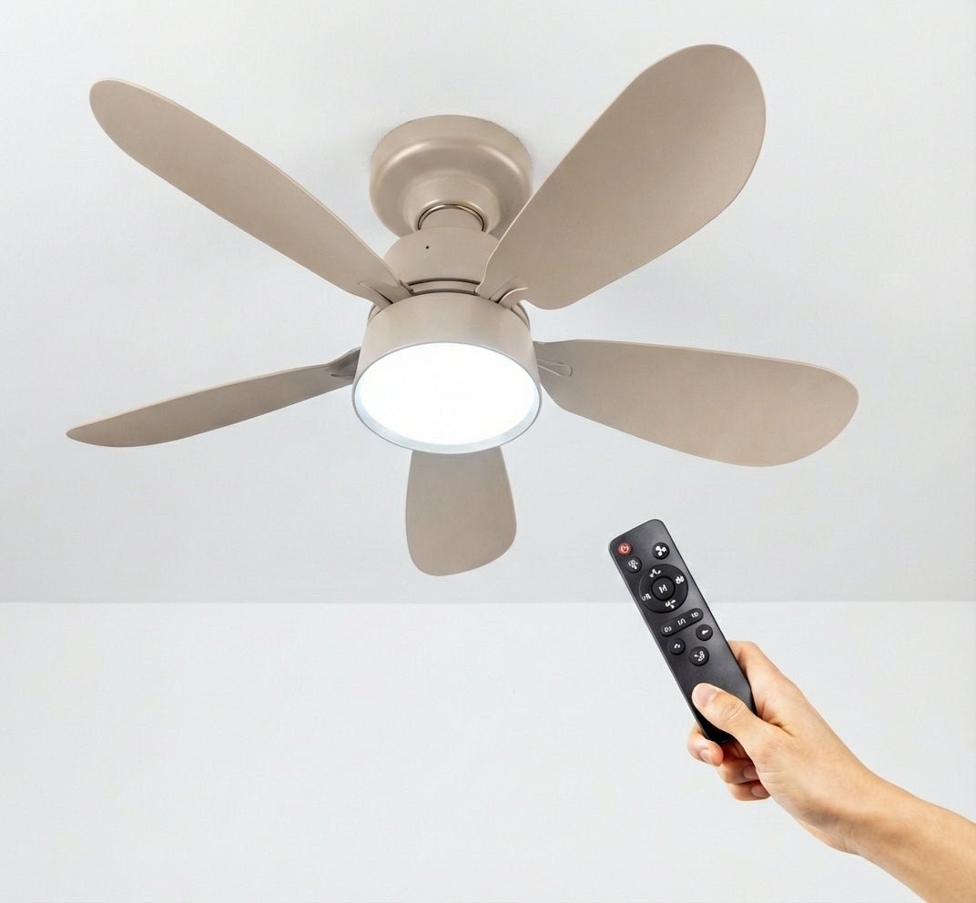 LED's Light Plafondventilator met lamp Taupe 25W 2600lm 2200K/6500K Plafondventilatoren LED.nl