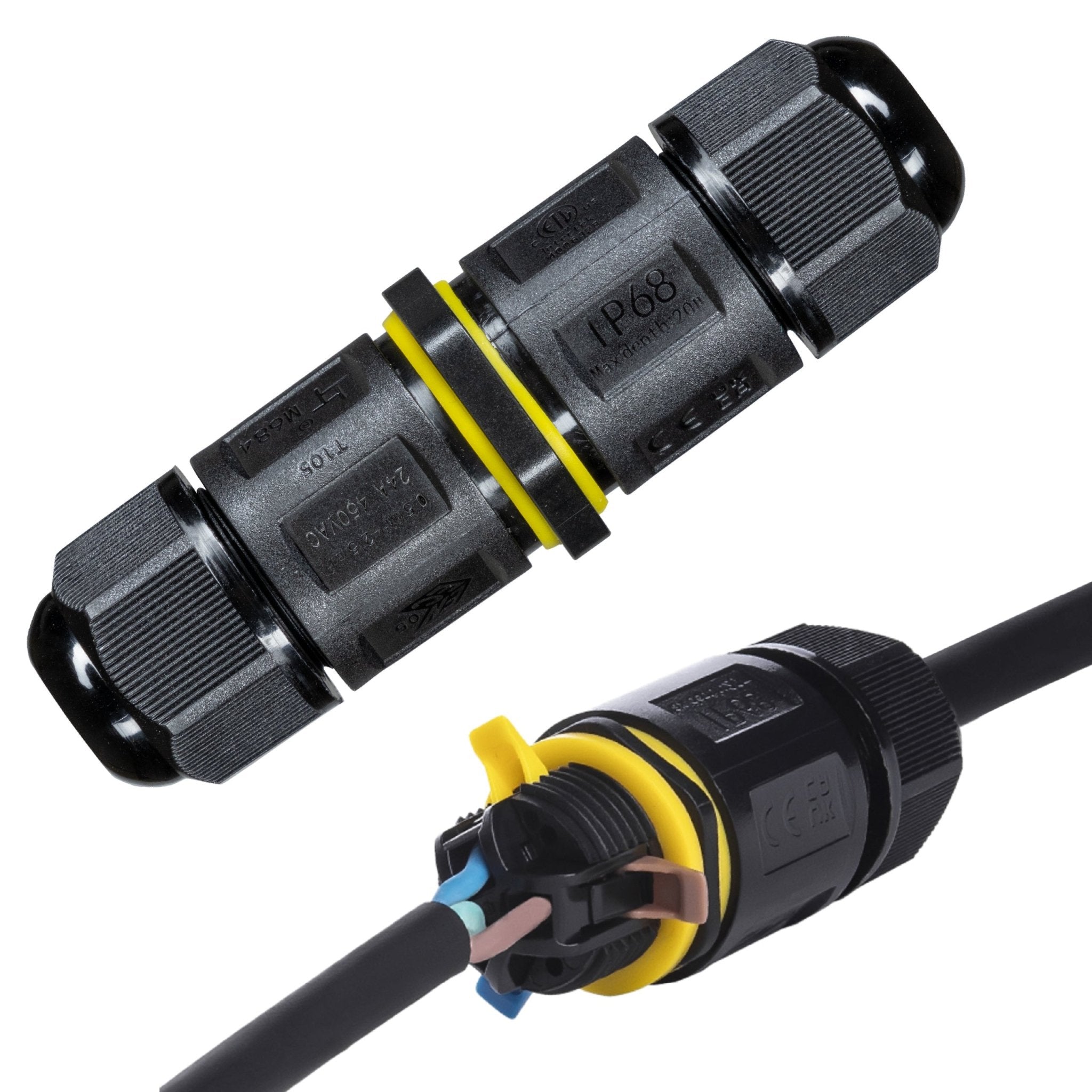 LED's Light Pro Kabeldoos I-connector 3P - IP68 waterdicht - Lasdoos voor kabels van 4 tot 11 mm Kabelverbinders LED.nl