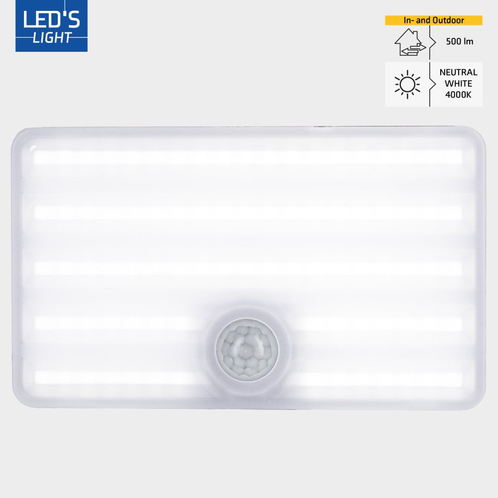 LED's Light Solar buitenlamp met sensor en zonnepaneel - 500lm 4000K - Zwart - IP65 Schijnwerpers LED.nl