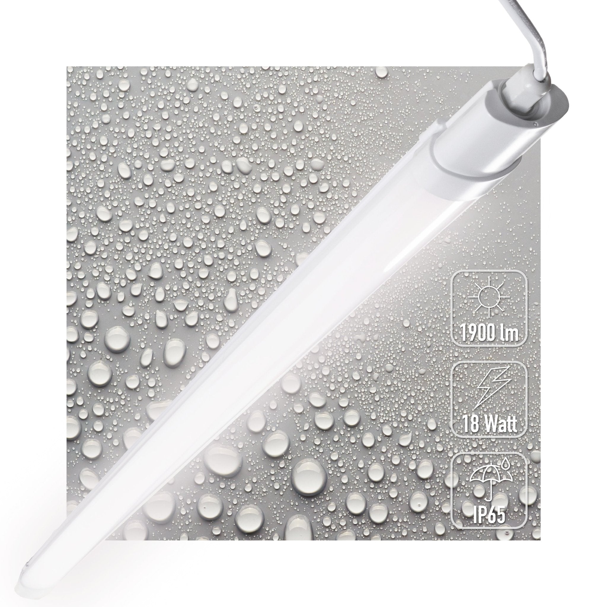 LED's Light TL Licht balk Batten 120 cm - Geschikt voor alle binnen en vochtige ruimtes - 18W - IP65 - IK08 - 1900lm TL verlichting LED.nl