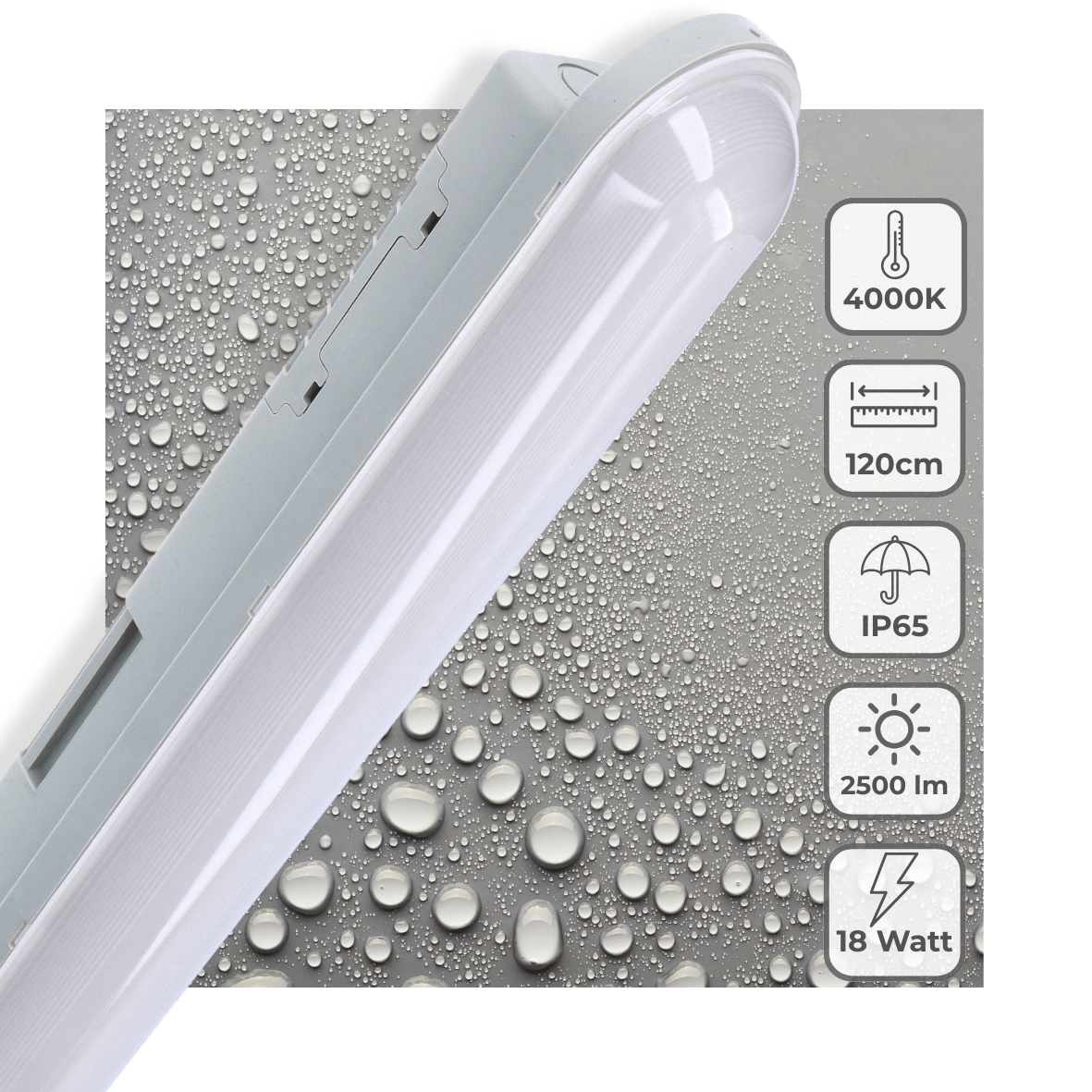 LED's Light Universele LED TL verlichting compleet 120 cm - voor binnen en buiten - 2500 lm TL verlichting LED.nl