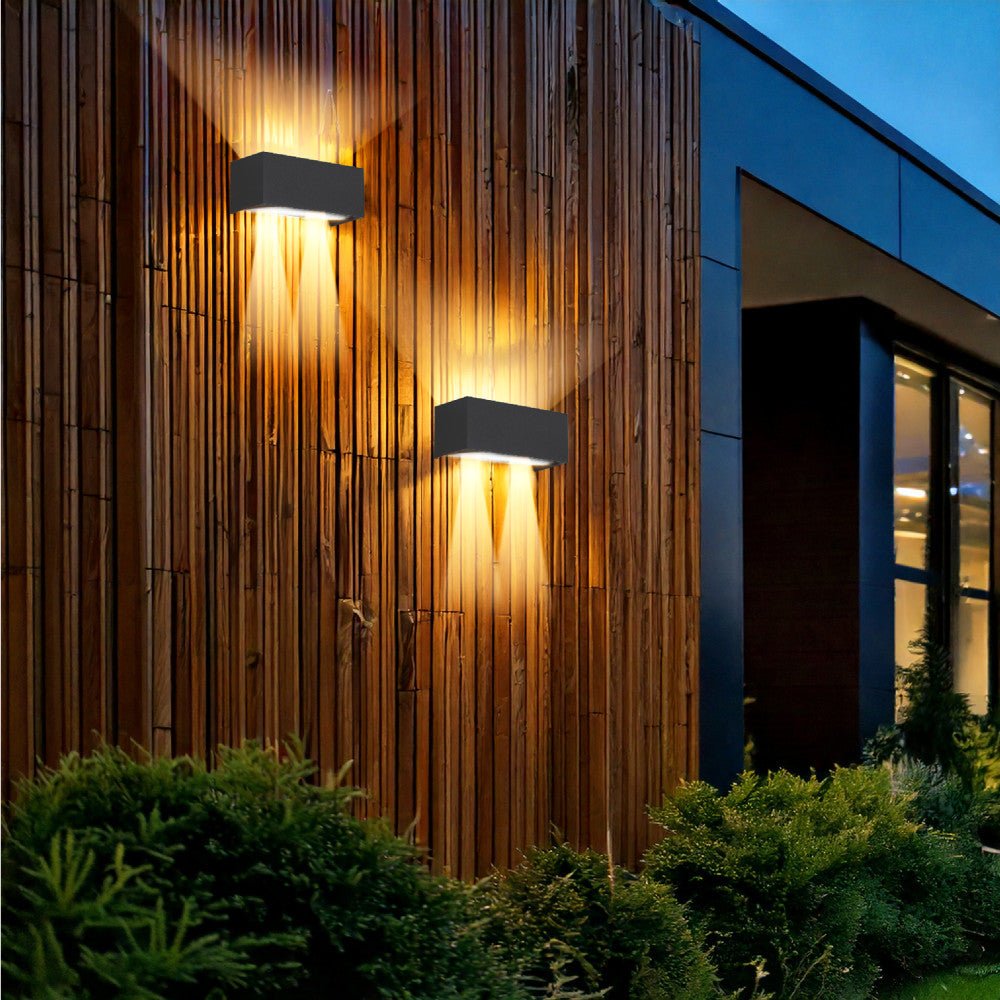 Lumo Recta Antraciet - Wandarmatuur zonder lichtbron - Excl 2xG9 - IP65 Wandlampen LED.nl