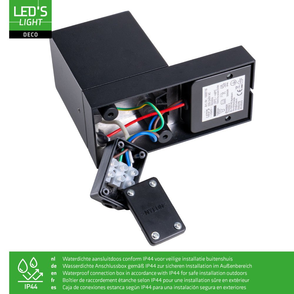 NØRD Down Sensor - Aluminium - 1xGU10 - Zwart - IP44 LED.nl