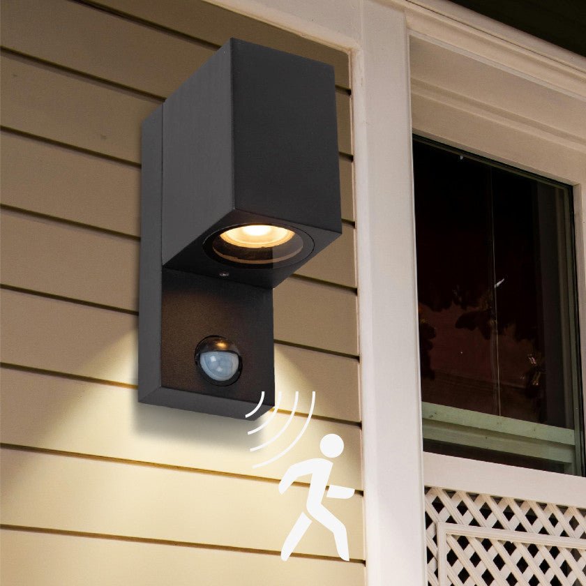 NØRD Down Sensor - Aluminium - 1xGU10 - Zwart - IP44 LED.nl