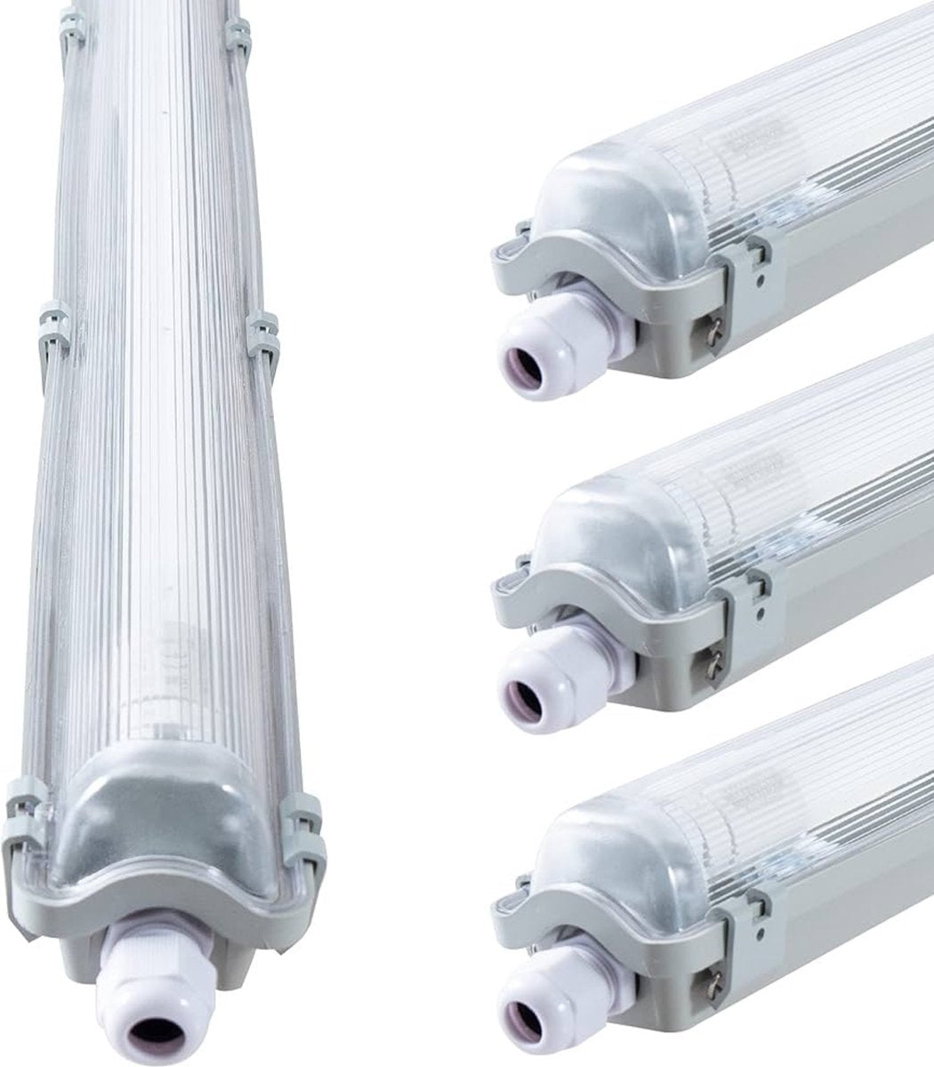 4 PACK - LED's Light LED TL 4 armaturen met lampen 150 cm - Koud wit licht 6500 K - Waterdicht - Complete set - 4 stuks TL verlichting LED.nl