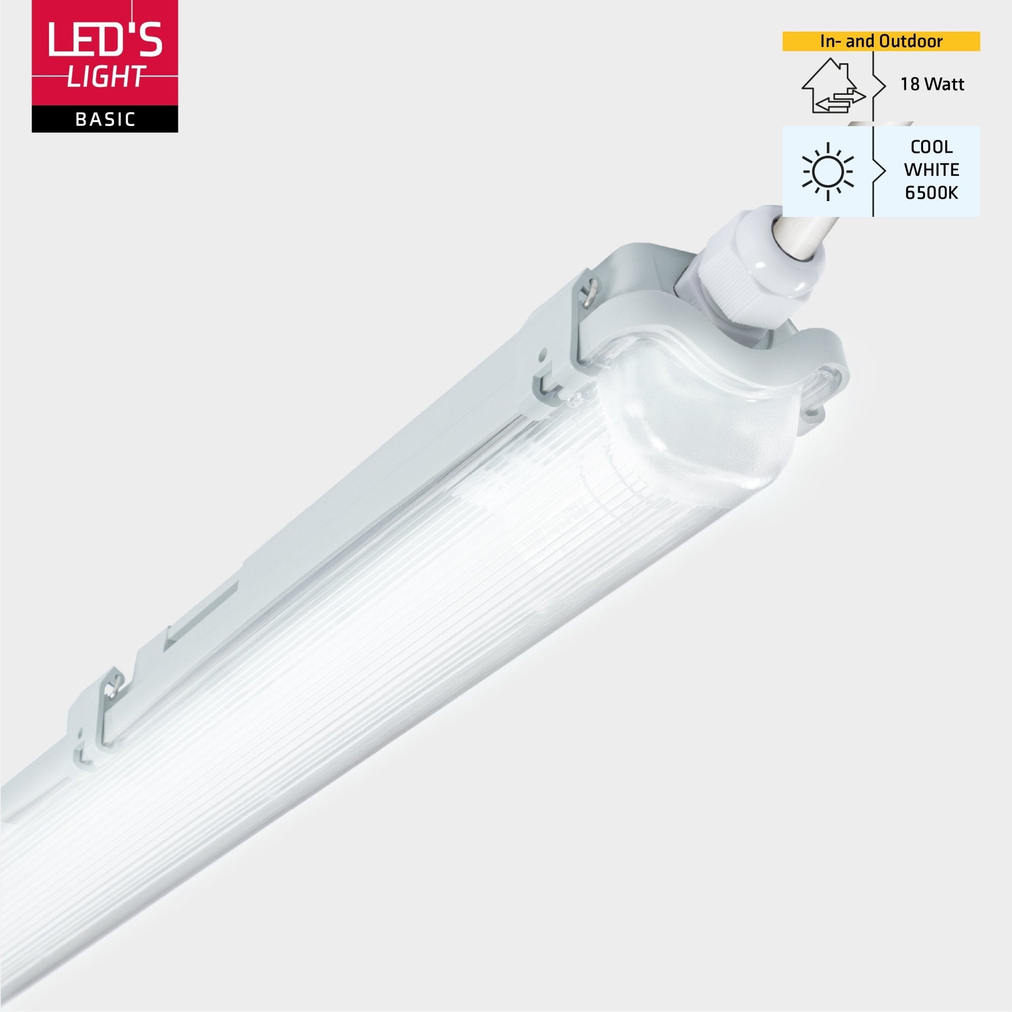 Proventa LED TL armaturen met lampen 120 cm - Koud wit licht 6500 K - Waterdicht - Voordeelverpakking - 8 stuks TL verlichting LED.nl
