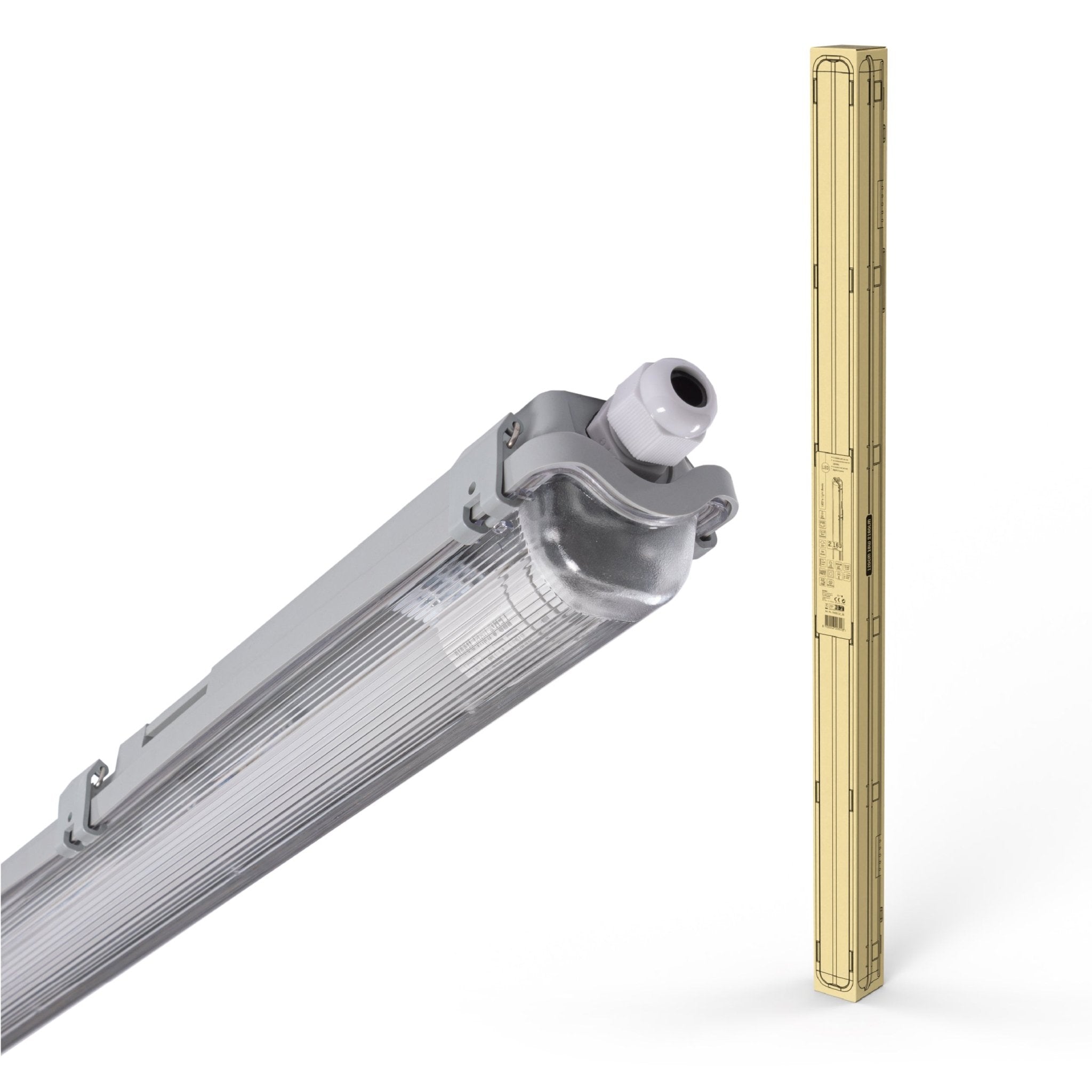 LED's Light LED TL armatuur met lamp 120 cm - Koud wit licht 6500 K - Waterdicht - Complete set TL verlichting LED.nl