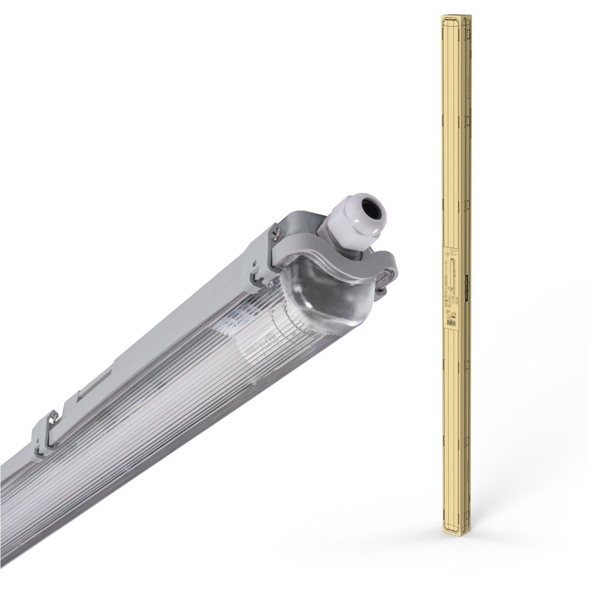 LED's Light LED TL armatuur met lamp 150 cm - Koud wit licht 6500 K - Waterdicht - Complete set TL verlichting LED.nl