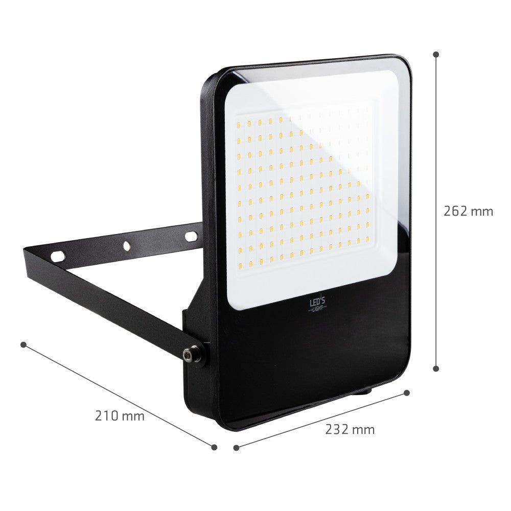 LED's Light Schijnwerper floodlight - 100W 9600lm 4000K - Zwart - IP65 Schijnwerpers LED.nl