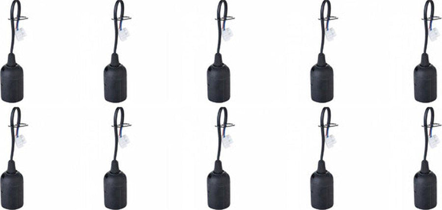 10 x Moving fitting E27 with terminal block - Set of 10 E27 lamp fittings max. 60W - LED.nl