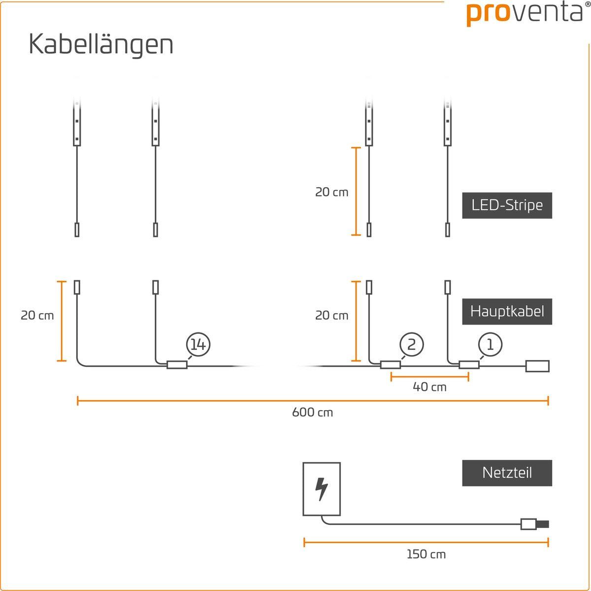 LED's Light Complete LED Trapverlichting Set - 15 treden x 80 cm - Lengte aanpasbaar - Warm wit licht Trapverlichting LED.nl