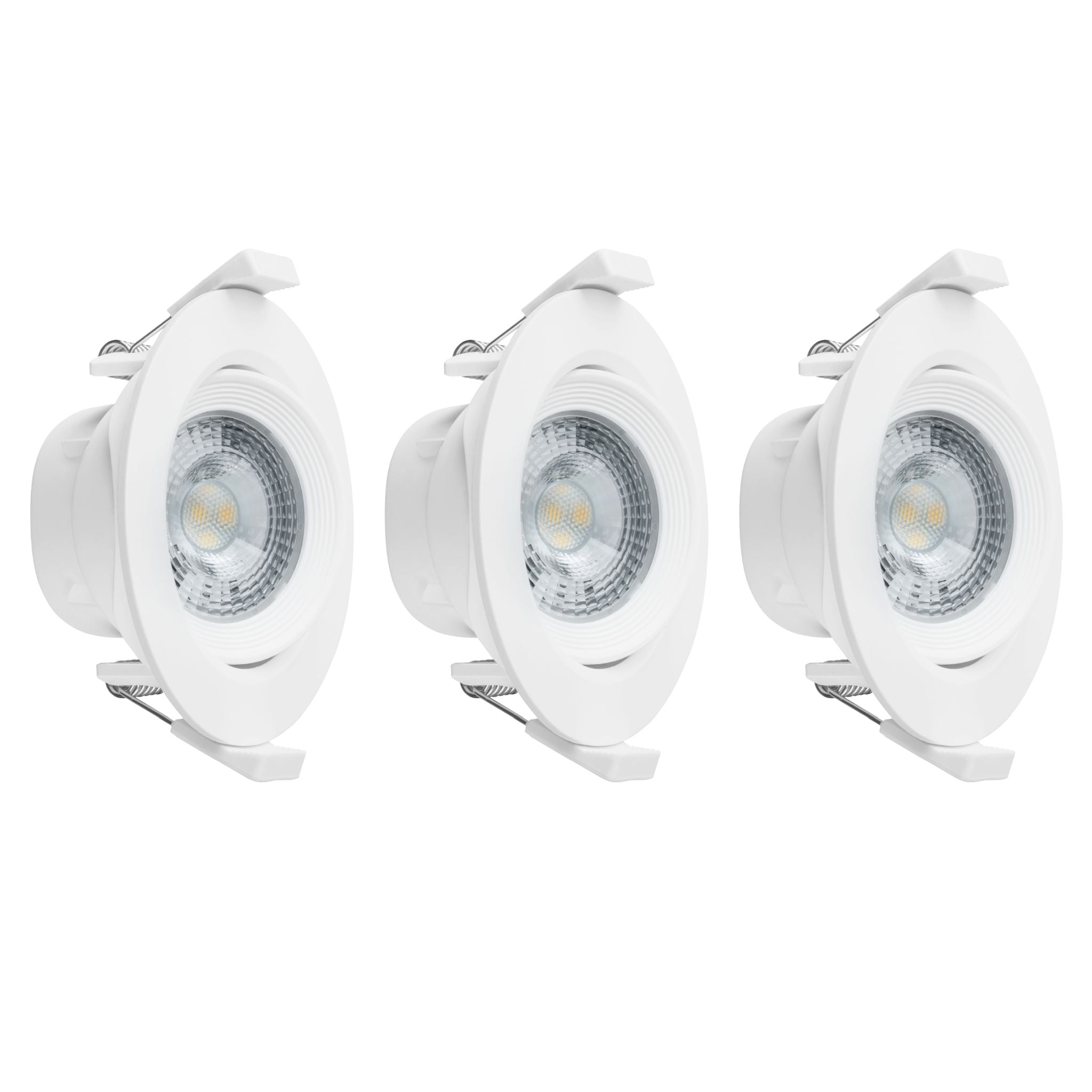 LED's Light 3-pack DimPro LED Inbouwspots Wit - Ø 68mm - Kantelbaar - Dimbaar - Warm wit Inbouwspots LED.nl