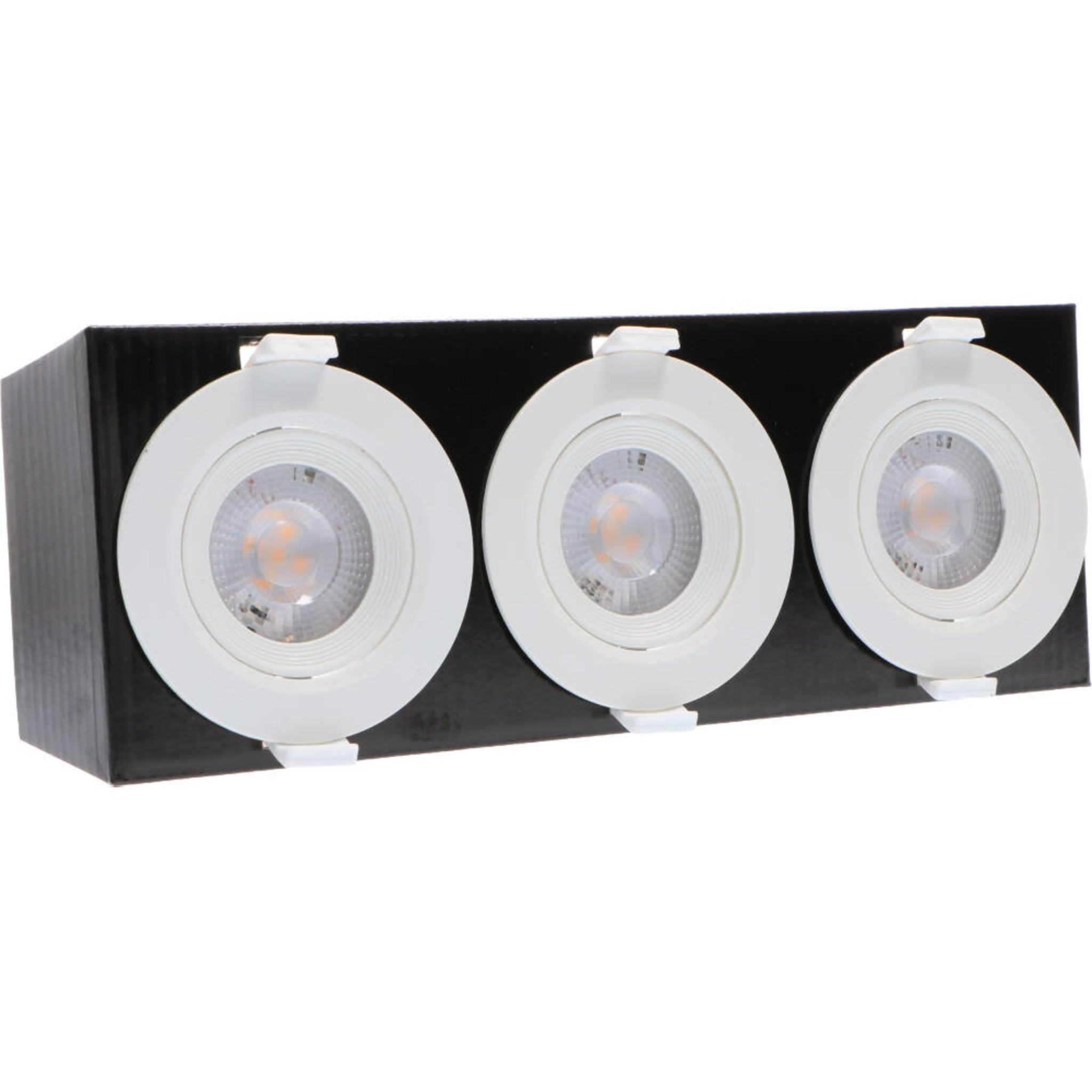LED's Light 3-pack DimPro LED Inbouwspots Wit - Ø 68mm - Kantelbaar - Dimbaar - Warm wit Inbouwspots LED.nl