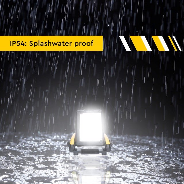 LED's Work 18V Draadloze LED Werklamp 2900 - Werkt op accu van Makita, Bosch, Dewalt, Milwaukee, Metabo – IP54 Bouwlampen LED.nl