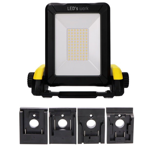 LED's Work 18V Draadloze LED Werklamp 2900 - Werkt op accu van Makita, Bosch, Dewalt, Milwaukee, Metabo – IP54 Bouwlampen LED.nl