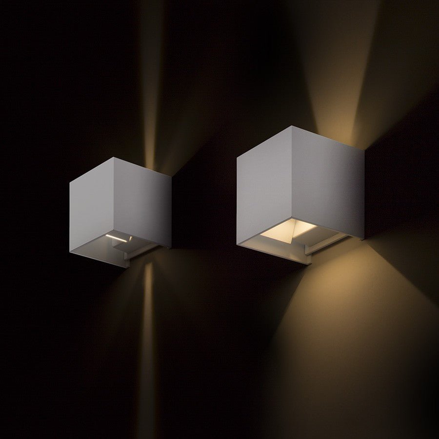 LED's Light Kubus LED Wandlamp voor buiten - Omhoog&Omlaag licht - IP65 - Wit Wandlampen LED.nl