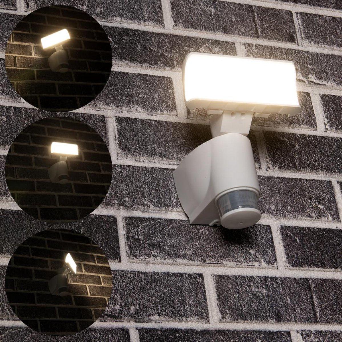 LED Buitenlamp met bewegingssensor - Licht volgt beweging - Kantelbaar - IP44 - Wit Buitenlampen LED.nl