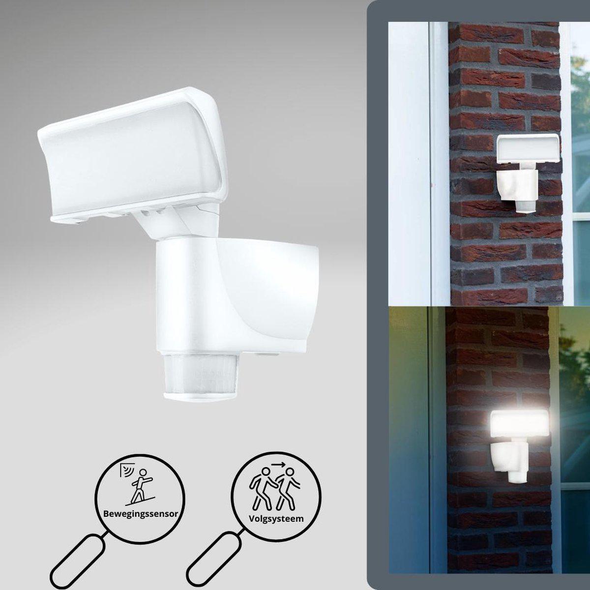 LED Buitenlamp met bewegingssensor - Licht volgt beweging - Kantelbaar - IP44 - Wit Buitenlampen LED.nl