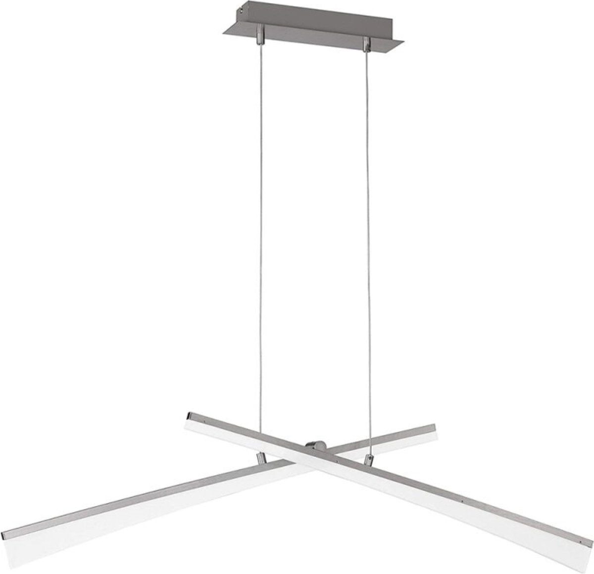 LED Hanglamp X linear - Zwenkbaar - Warm wit licht - Inkortbaar - Zilver Hanglampen LED.nl
