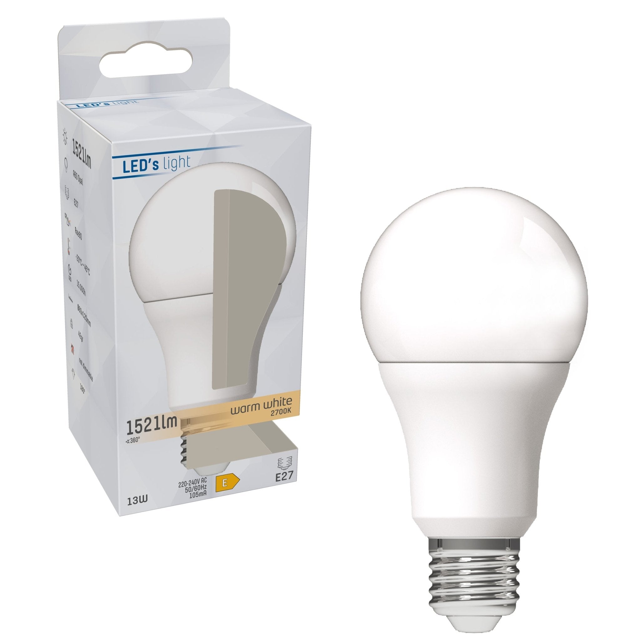 LED Lamp E27 - Mat - Warm wit - 13W vervangt 100W Lichtbronnen LED.nl