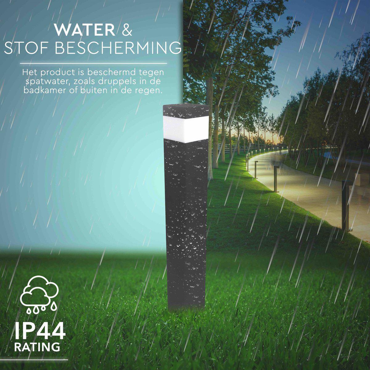 LED Lantaarnpaal Mat met E27 fitting - IP44 - Sora - 76 cm - Grijs Lantaarns LED.nl