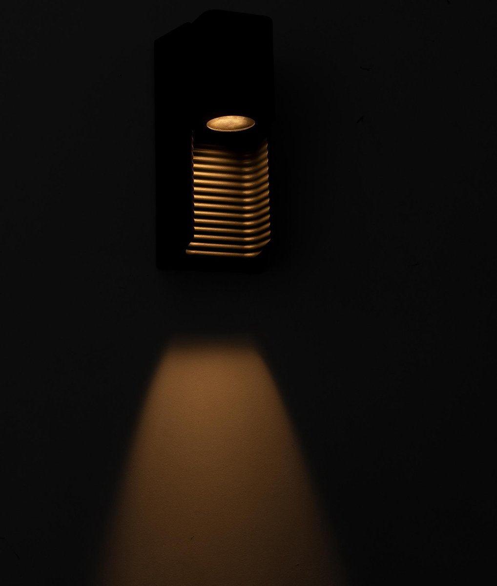 LED Muurlamp buiten met GU10 fitting - Strepen - Rimini - IP44 - Antraciet Wandlampen LED.nl