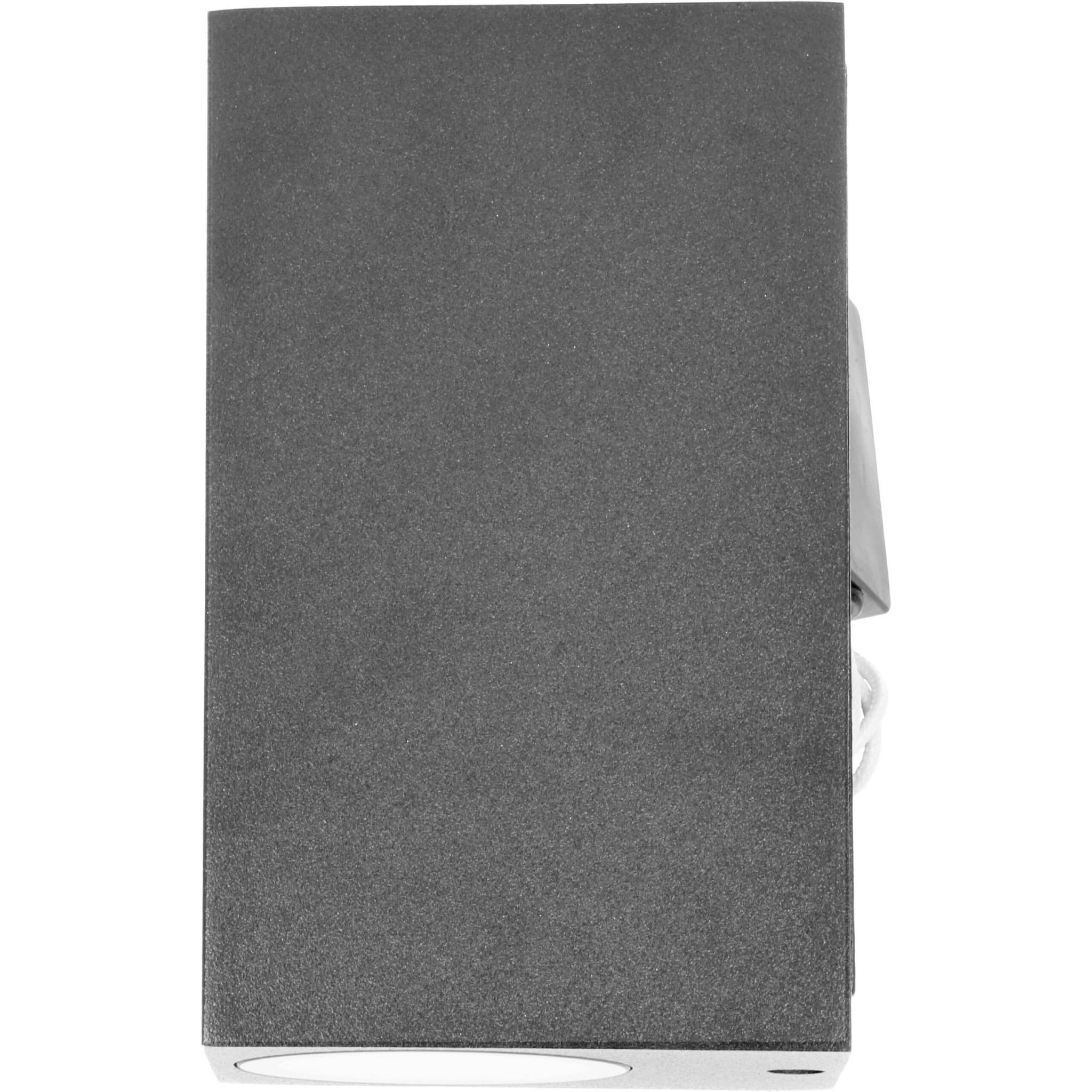 4 pack - LED's Light LED Buitenlamp met GU10 fitting - Rechthoek - IP44 - Antraciet - Model Milaan Wandlampen LED.nl