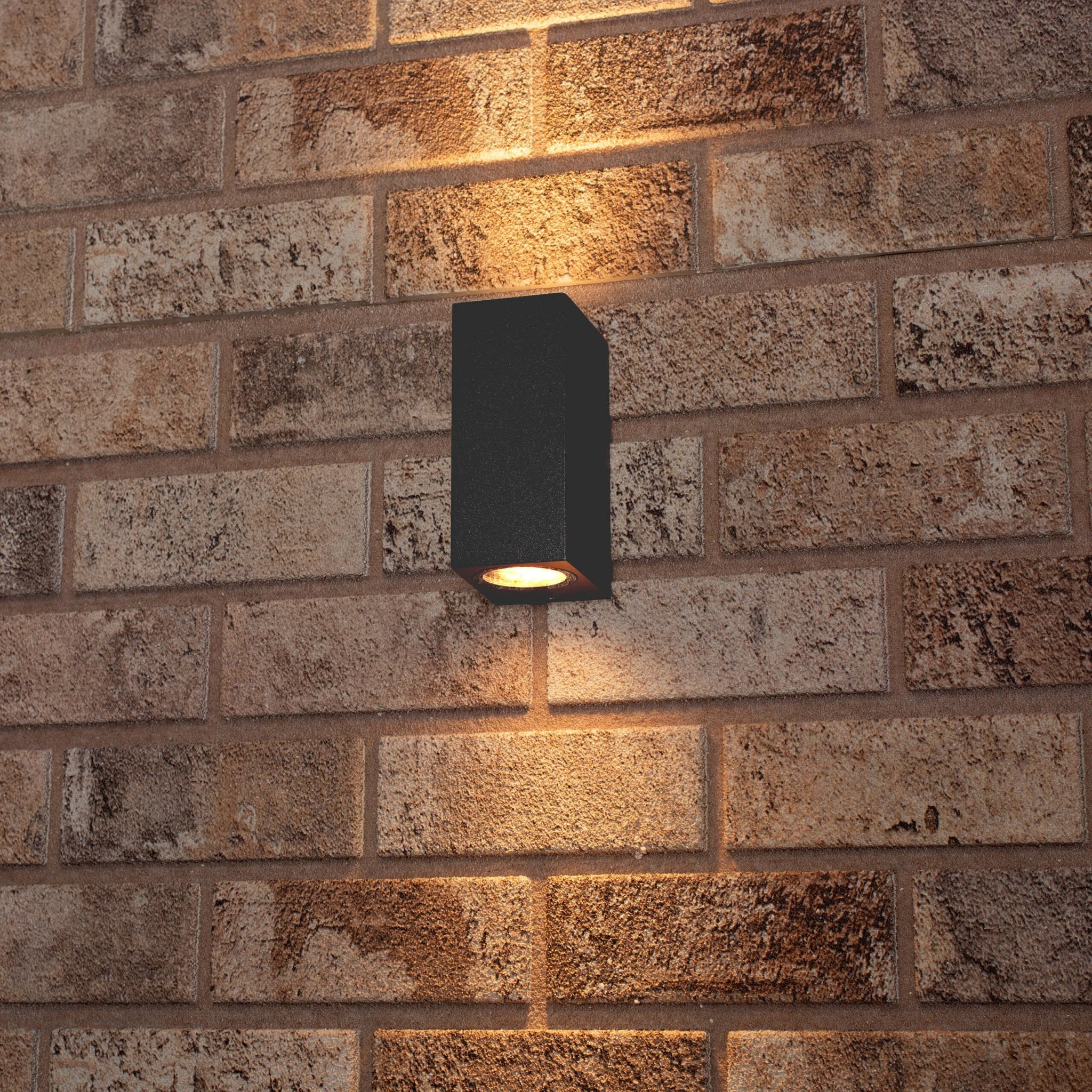 4 pack - LED's Light LED Buitenlamp met GU10 fitting - Rechthoek - IP44 - Antraciet - Model Milaan Wandlampen LED.nl