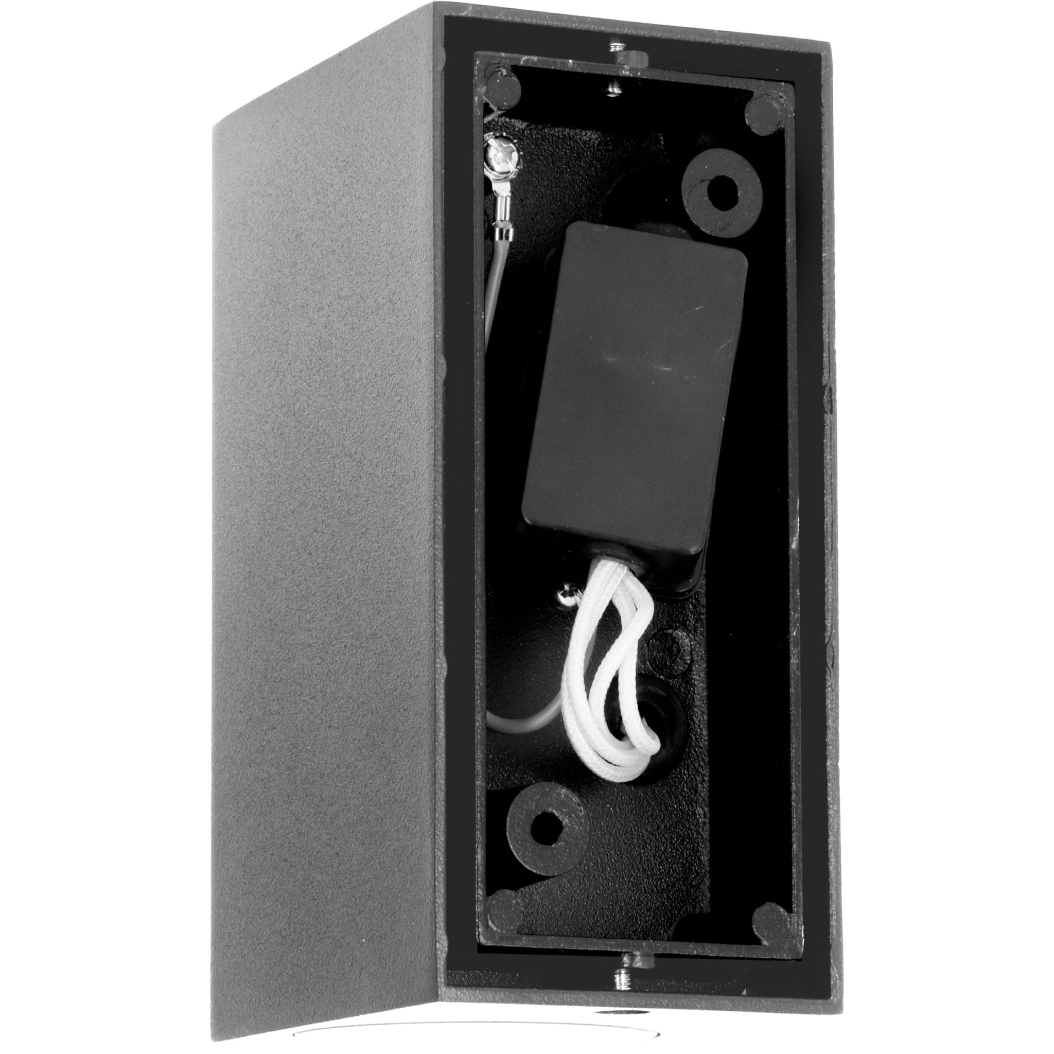 4 pack - LED's Light LED Buitenlamp met GU10 fitting - Rechthoek - IP44 - Antraciet - Model Milaan Wandlampen LED.nl