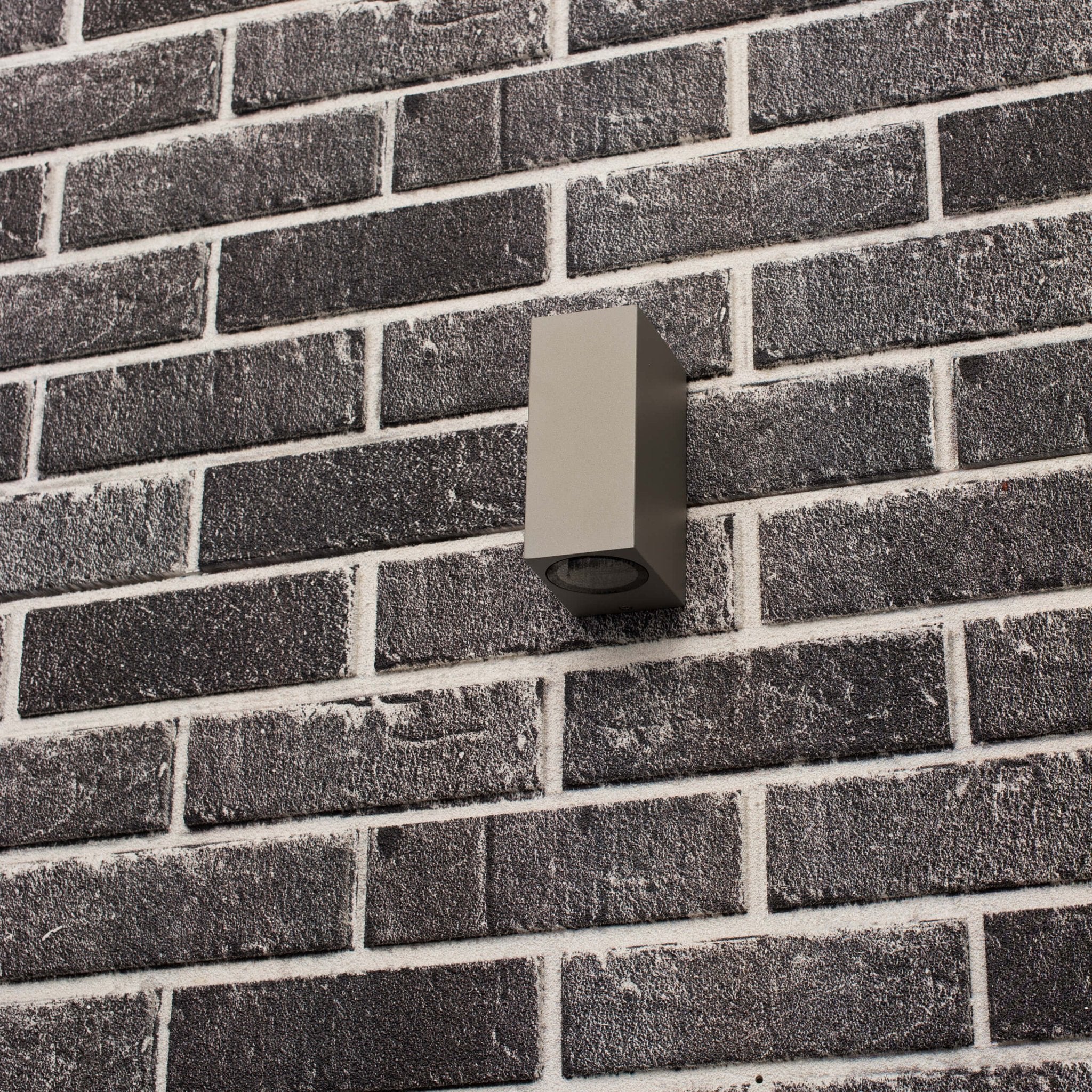 4 pack - LED's Light LED Buitenlamp met GU10 fitting - Rechthoek - IP44 - Grijs - Model Milaan Wandlampen LED.nl