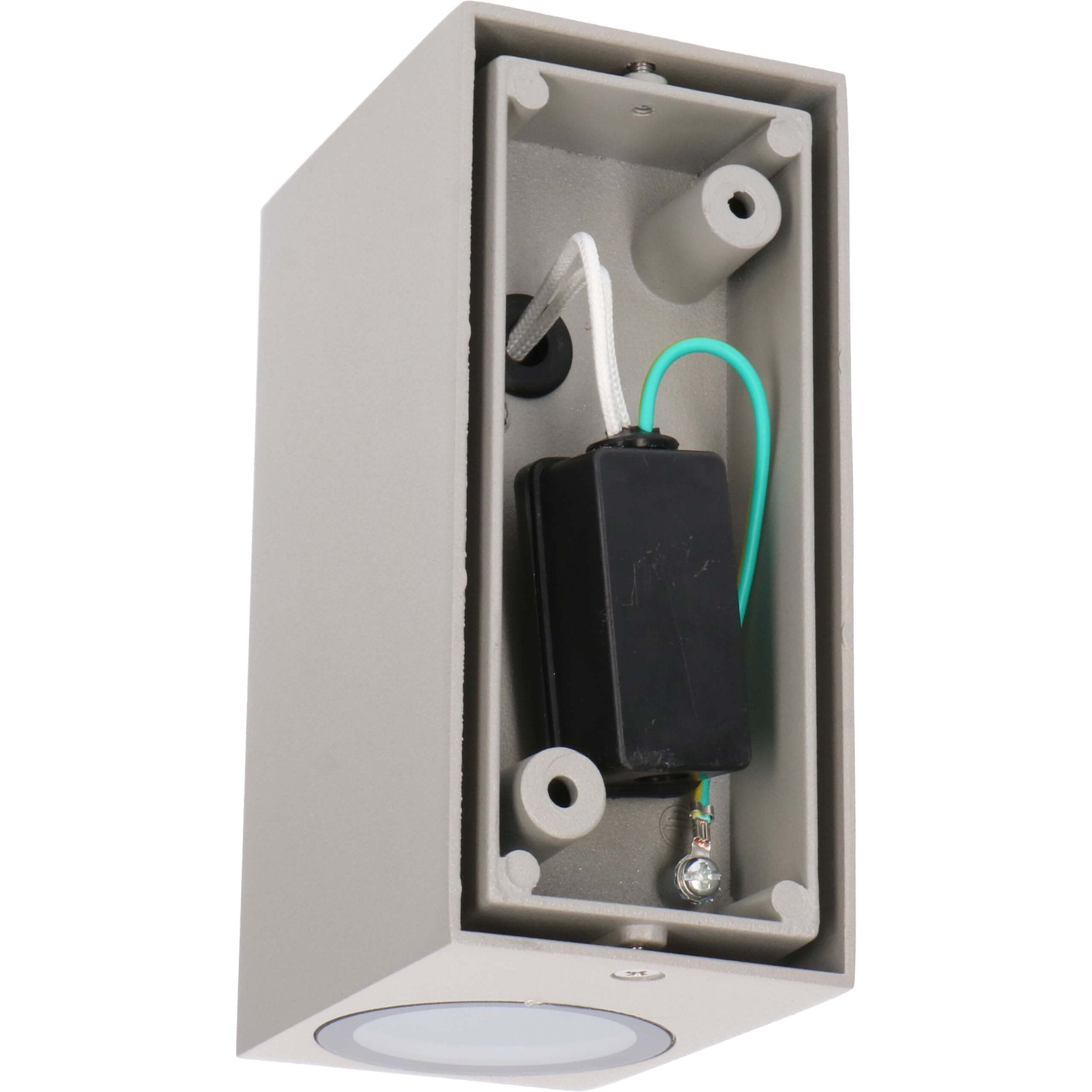 4 pack - LED's Light LED Buitenlamp met GU10 fitting - Rechthoek - IP44 - Grijs - Model Milaan Wandlampen LED.nl