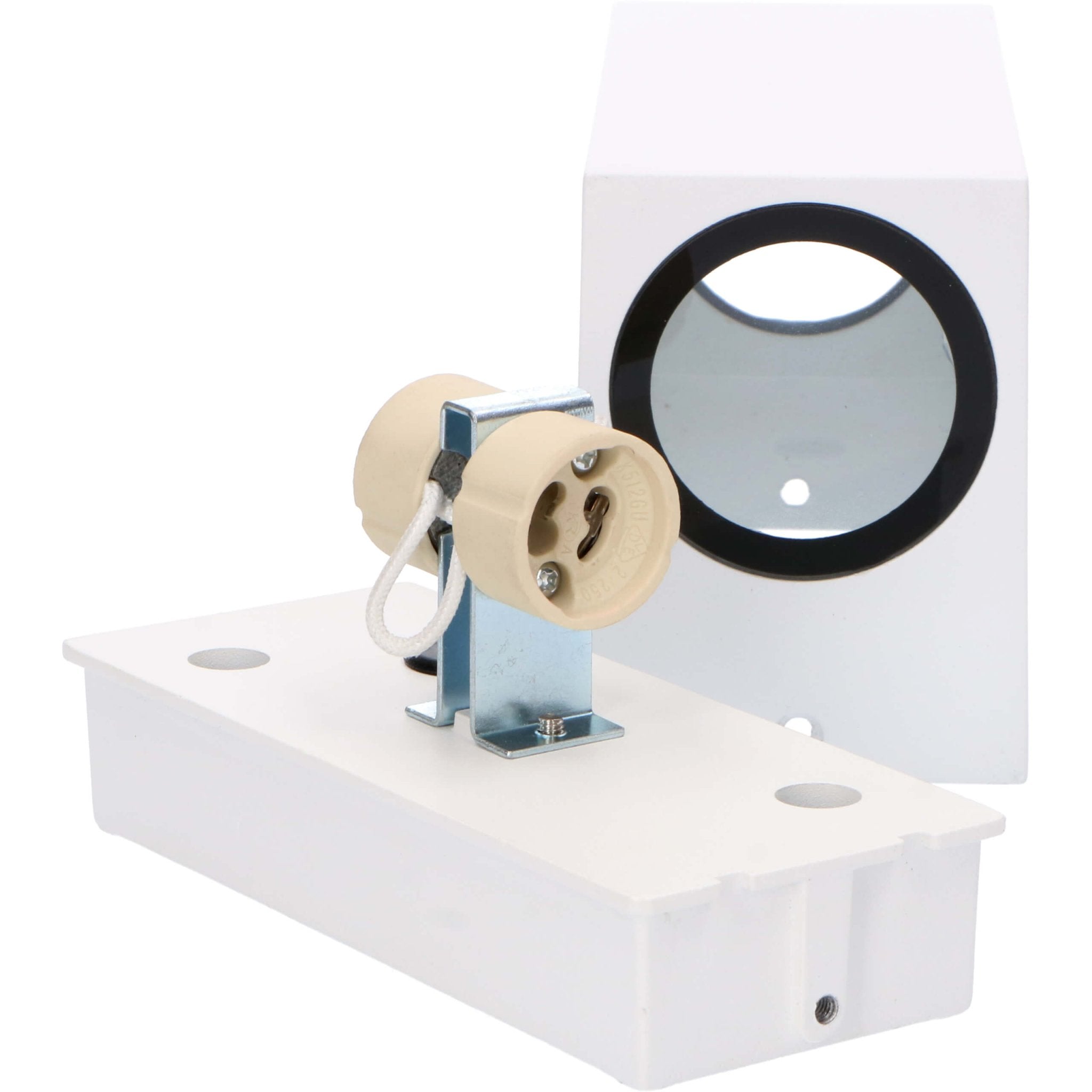 NØRD Up&Down - LED's Light LED Buitenlamp met GU10 fitting - Rechthoek - IP44 - Wit - Model Milaan Wandlampen LED.nl