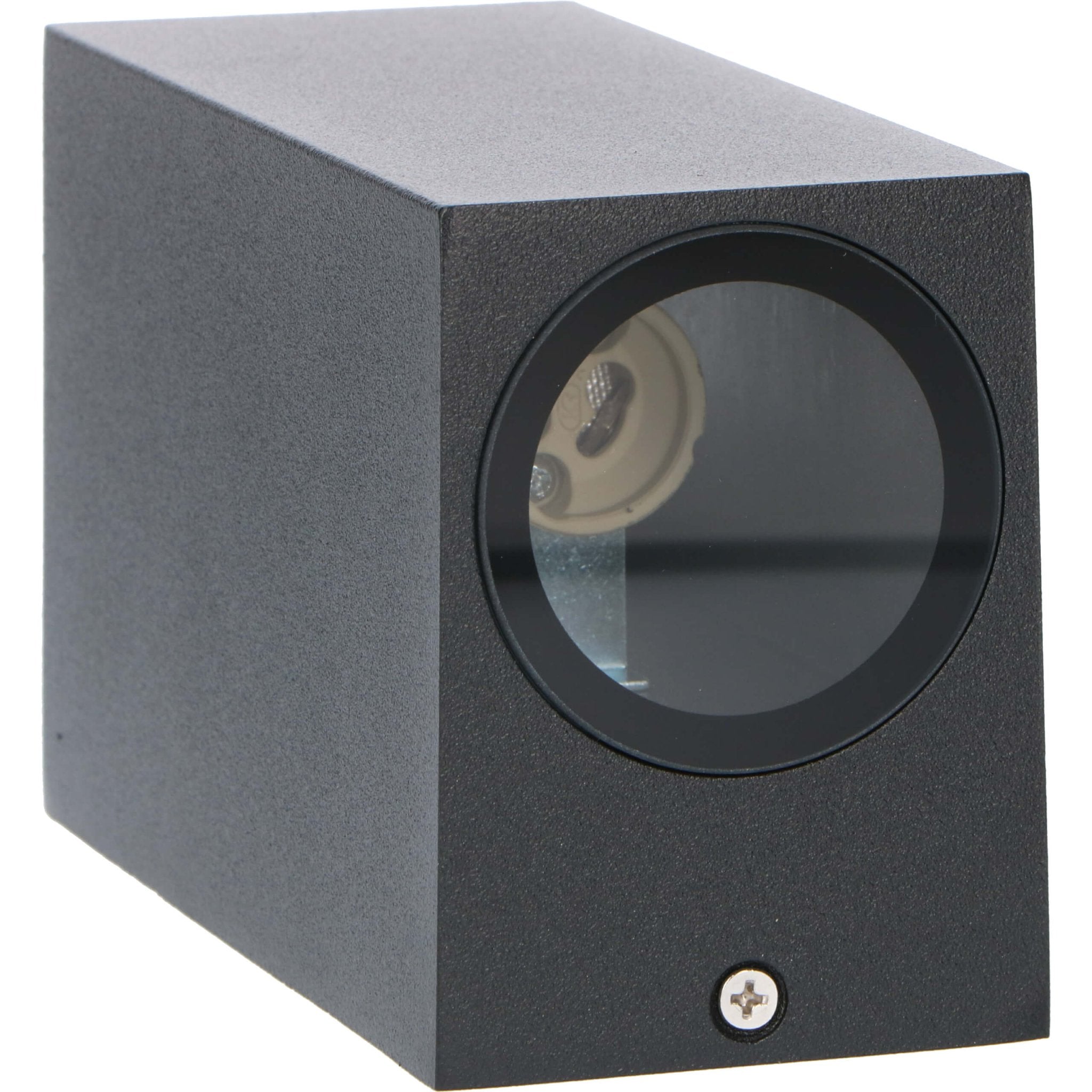 NØRD Up&Down - LED's Light LED Buitenlamp met GU10 fitting - Rechthoek - IP44 - Zwart - Model Milaan Wandlampen LED.nl