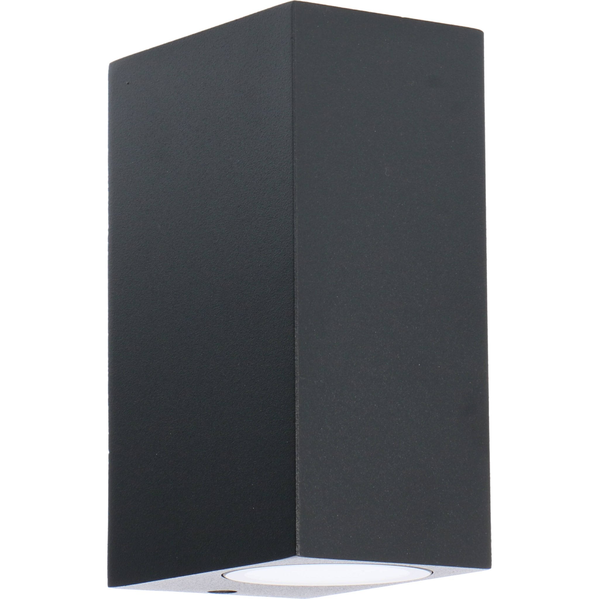 NØRD Up&Down - LED's Light LED Buitenlamp met GU10 fitting - Rechthoek - IP44 - Zwart - Model Milaan Wandlampen LED.nl