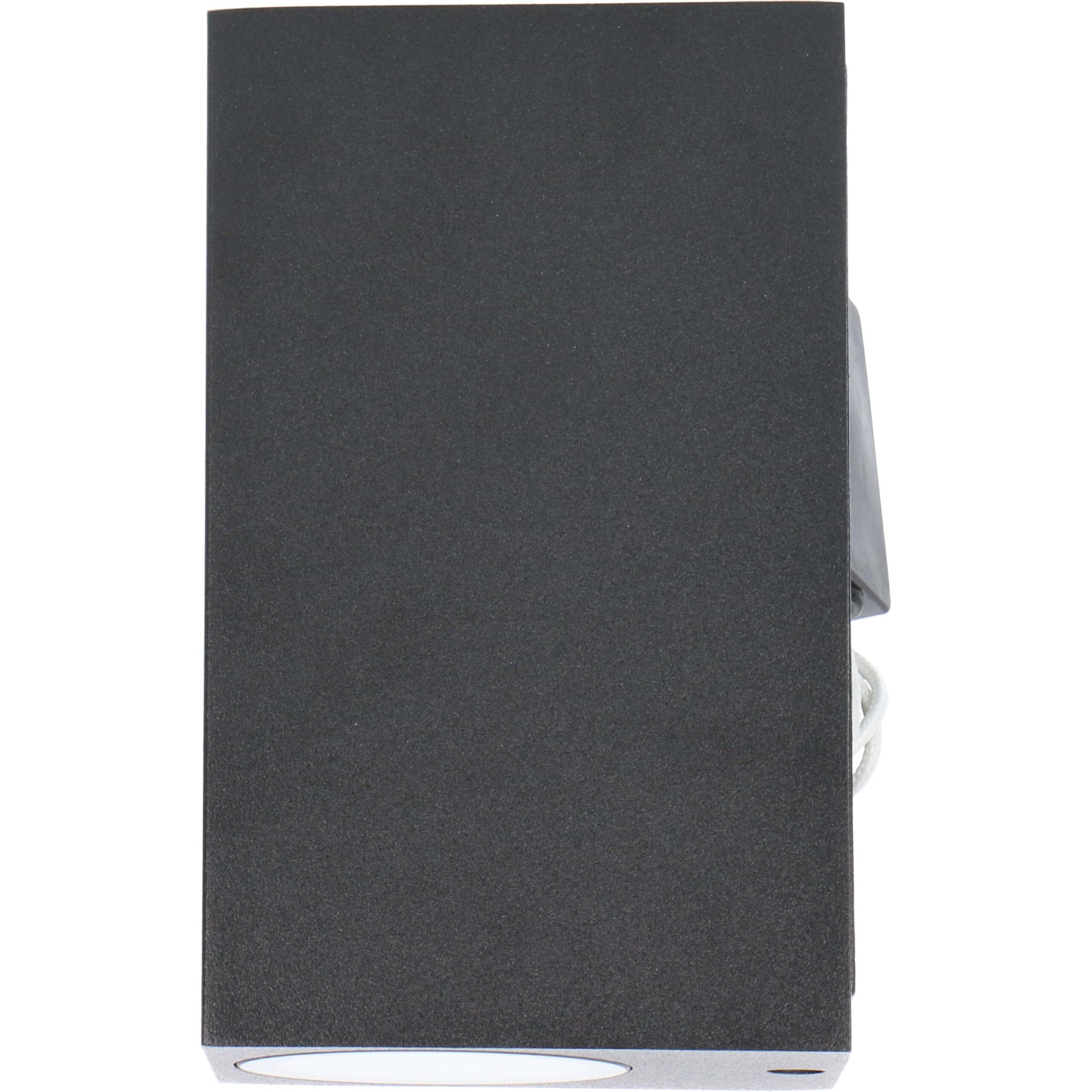 NØRD Up&Down - LED's Light LED Buitenlamp met GU10 fitting - Rechthoek - IP44 - Zwart - Model Milaan Wandlampen LED.nl