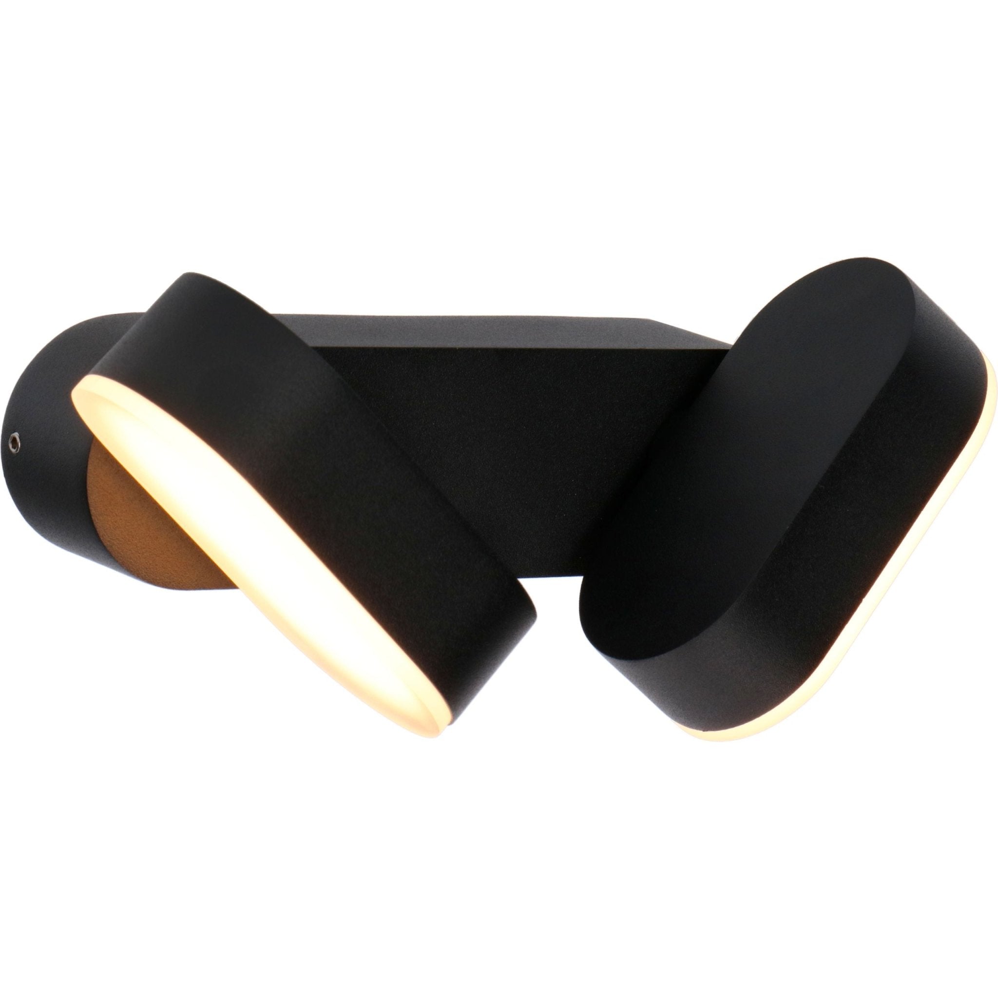 LED's Light Dubbele LED Buitenlamp - Model Rieti - Warm wit - IP44 waterbestendig - Zwart Wandlampen LED.nl