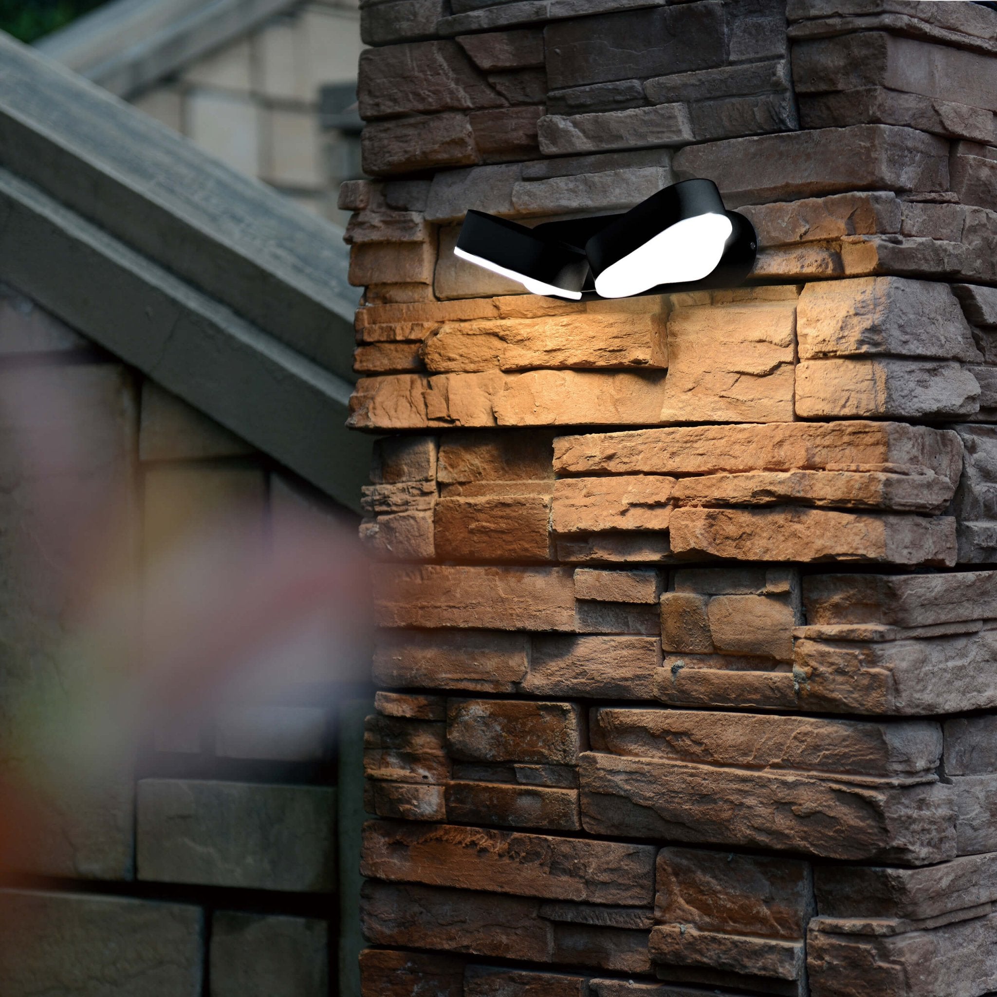 LED's Light Dubbele LED Buitenlamp - Model Rieti - Warm wit - IP44 waterbestendig - Zwart Wandlampen LED.nl